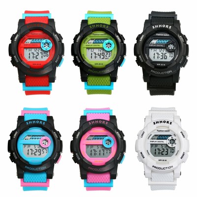 Sports Multifunction LED Digital Dial Waterproof Week Date Electronic Wristwatch