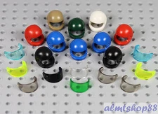 LEGO - 10x Assorted Helmets / Visors - Minifigure Sports Racer Driver Car City 