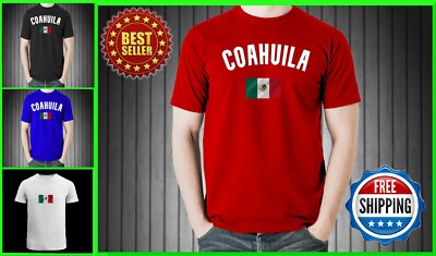 COAHUILA SHIRT RETRO MEXICO PREMIUM CLOTHING COAHUILA CAMISA - FREE SHIPPING 