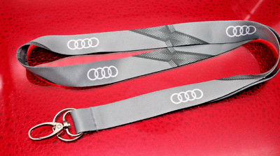 Audi Schlüsselband Ringe silber original NEU & Top Lanyard Neck Strap quattro