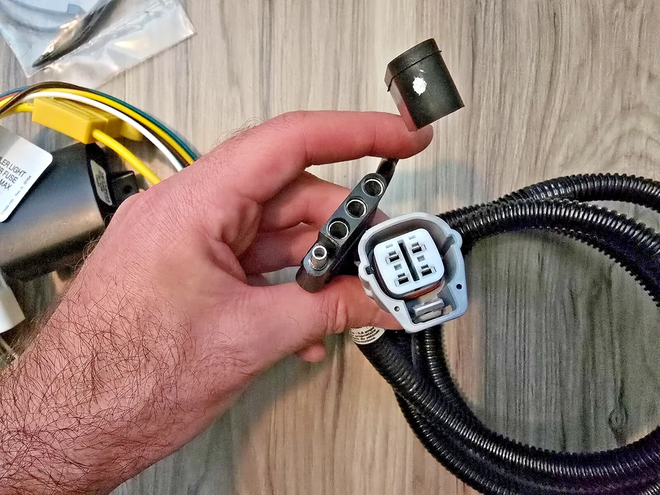 Жгут проводов для буксировочного фонаря прицепа 4-полосный плоский буксировочный для Lexus RX350 RX350L RX450H - Изображение 2 из 3