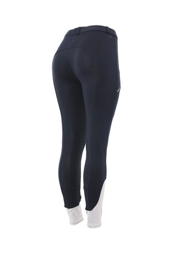 Damen Reithose Fanny mit Vollbesatz dunkelblau olivgrün Gr. 34-44 Kontrastfarben - Picture 6 of 7