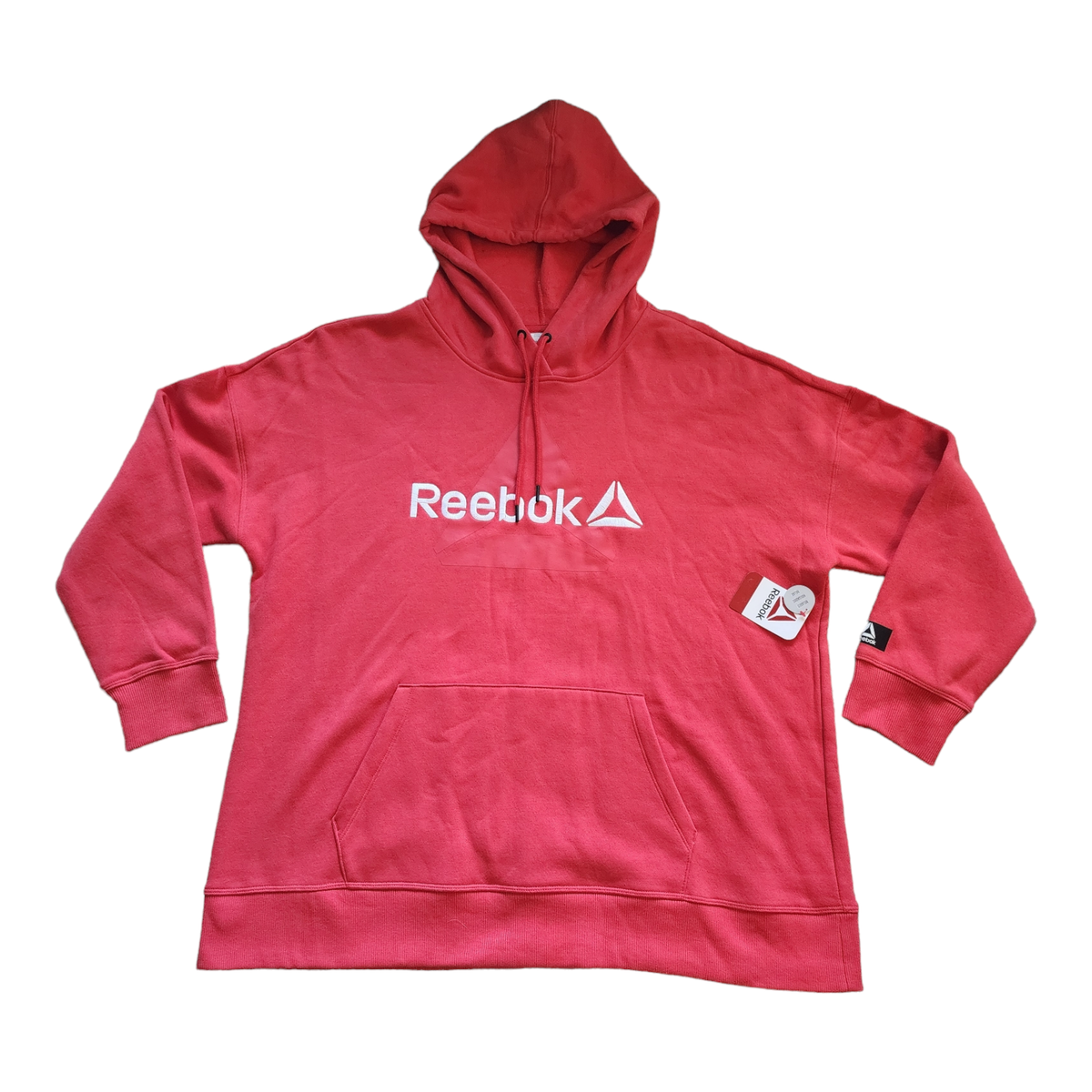 Reebok Woman's Relaxed Graphic Hoodie - RED - Size 2XL