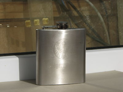 Jagermeister flask metal stainless sreel 6 oz used rare 