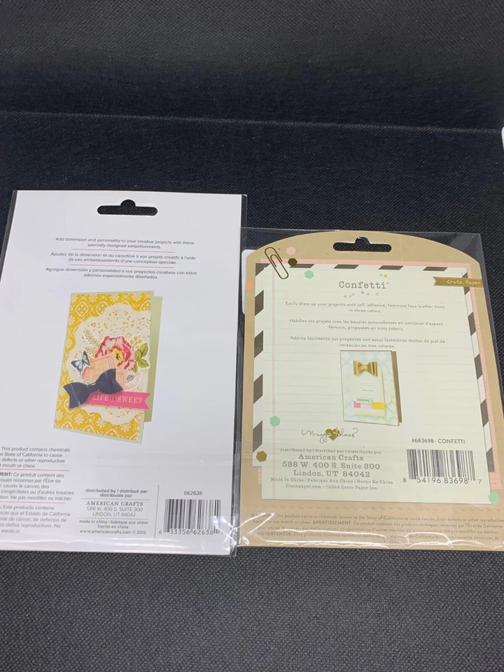 Lot of 9 NIP Bows for Card Making Scrapbooking Crafts Various Brands Sizes - Image 4 of 4