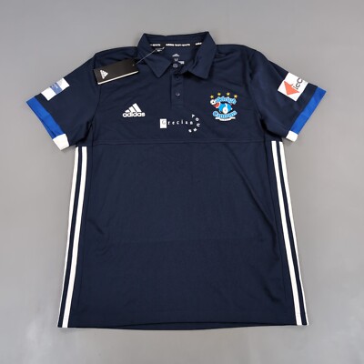 Adidas Oakleigh Cannons FC Polo Shirt Mens Size Medium Blue Football Club NPL 
