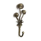 Bronze Finish Metal Hook Mushrooms Leads Coat Keys Wall Mounted Hanger Hook