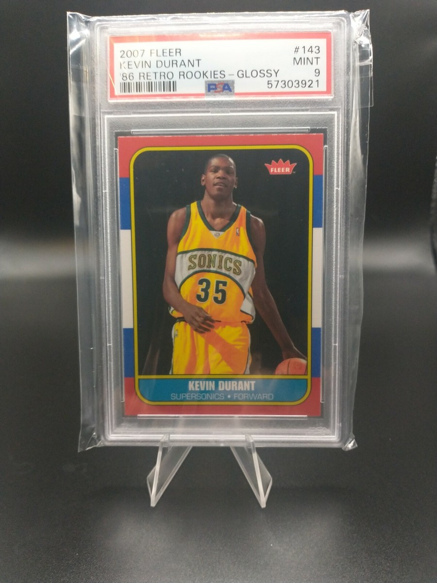 PSA9] 2007 Fleer Kevin Durant #212 RC ケビン・デュラント フリア ルーキー NBAカード, image size:900x1200
