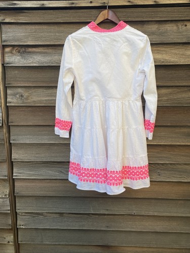 Sail To Sable Dress NWT $248 In Small White With Hot Pink Trim - Picture 10 of 12