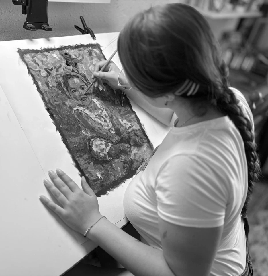 Limited Edition Canvas Print Valentinarte Woman Beautiful  Sea Reading Art - Image 2 of 4