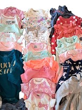 Newborn Baby Girls Clothing Lot 49 Pcs 0-3 M Sleepers Dresses tops  More