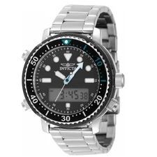Invicta Pro Diver 46.5mm Men's Stainless Ana-Digi Dual Time Watch 48370