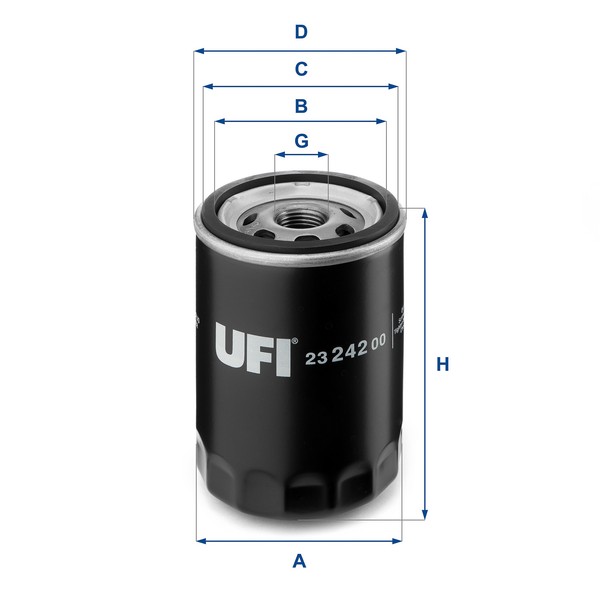 UFI ÖLfilter 23.242.00 FüR Ford Mondeo I Turnier 1.8 TD Mazda 121 III-image