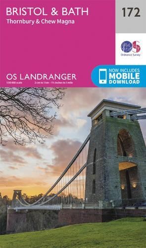 Ordnance Survey Landranger 172 Bristol, Bath & Thornbury Map With Digital Version Pink - Image 5