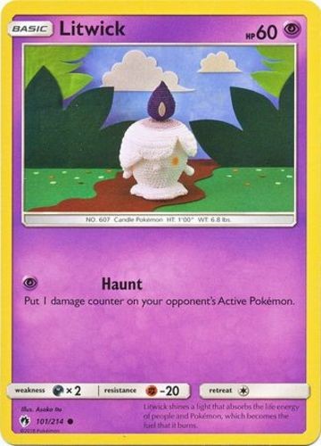 Litwick - 101/214 - Common (Near Mint) Lost Thunder - Psychic Pokémon
