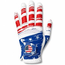 American Flag USA Golf Glove Men's 100 Cabretta Leather Premium