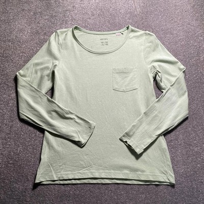 Esmara T-Shirt Herren klein grün Rundhals 100% Baumwolle Tasche Freizeit