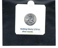 États-Unis : pièce Liberté à pied 0,10 once troy 0,99 en argent fin. Comme sur scan