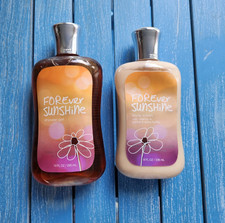 Bath  Body Works Retired Forever Sunshine Gel 10 fl oz/Body L otion 8 fl oz New