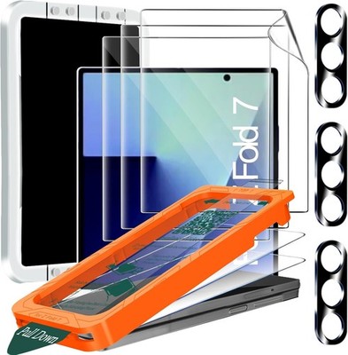 3 Pack Screen Protector for Samsung Galaxy Z Fold 7, Flexible Film and Glass