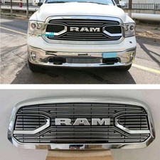 Front Grille For 2013-2018 Dodge Ram 1500 Big Horn Chrome Bumper Grill Wletters