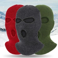 3 Hole Winter Knitted Mask, Full Face Cover Ski Mask Warm Balaclava for Skiing
