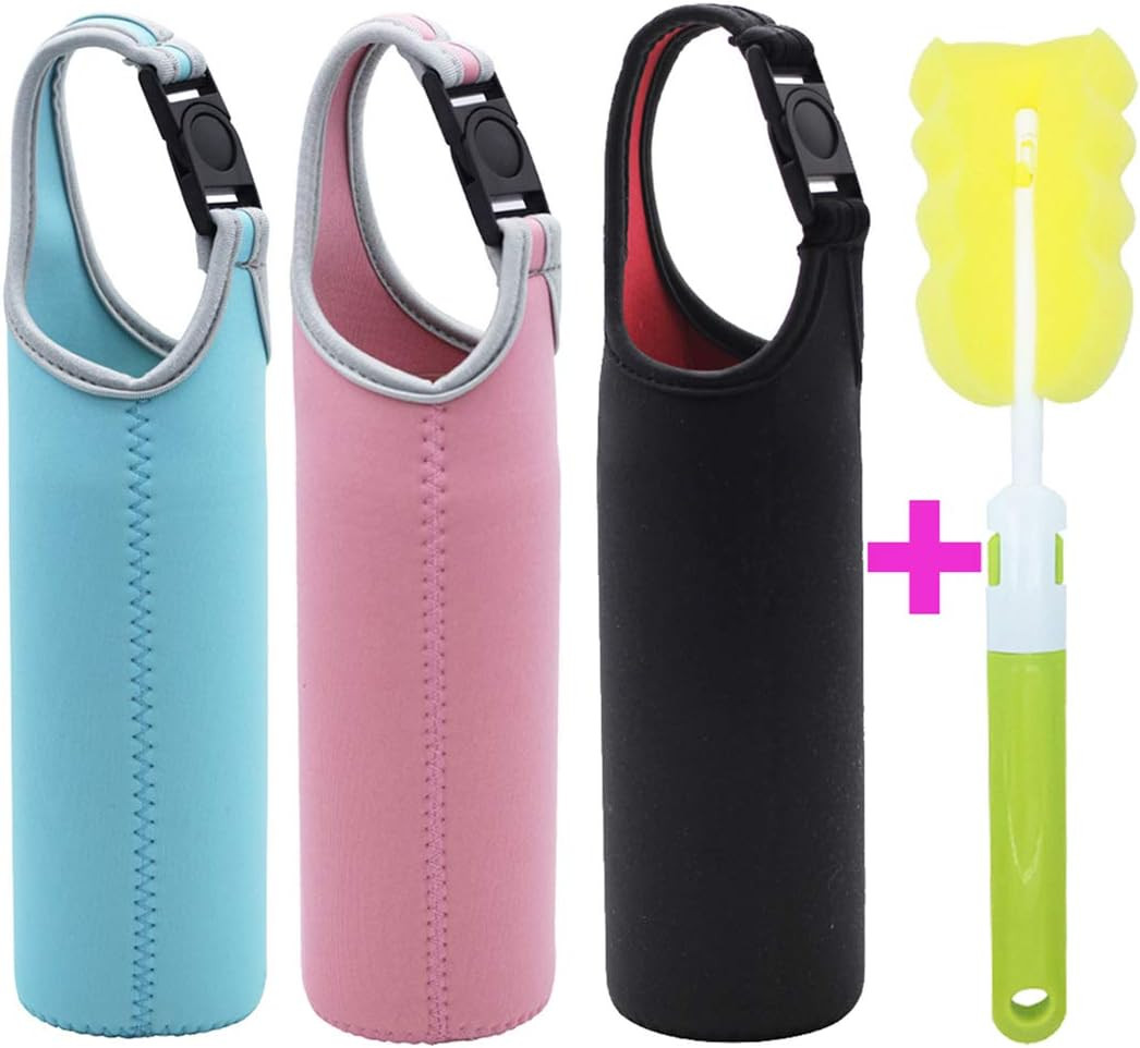 3 Pack 16 oz - 21 oz Neoprene Water Bottle Sleeve 16.9oz Portable Bottle Cooler