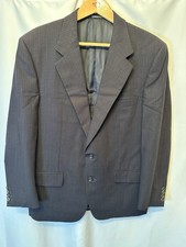 Corneliani Saks Fifth Avenue 50 US 40R Made In Italy Wool Blazer Black Stripe