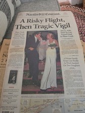 JFK FEARED DEAD...News Appearing July 18, 1999 Hartford Courant Newspaper