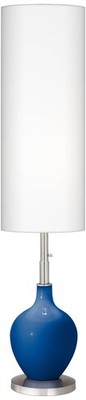 Color Plus Ovo 60'' High Modern Glass Hyper Blue Floor Lamp