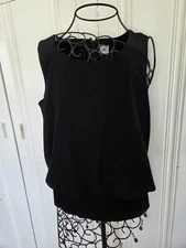  Cabi womens INDULGENCE TANK black Sleeveless Blouse Top Size Small