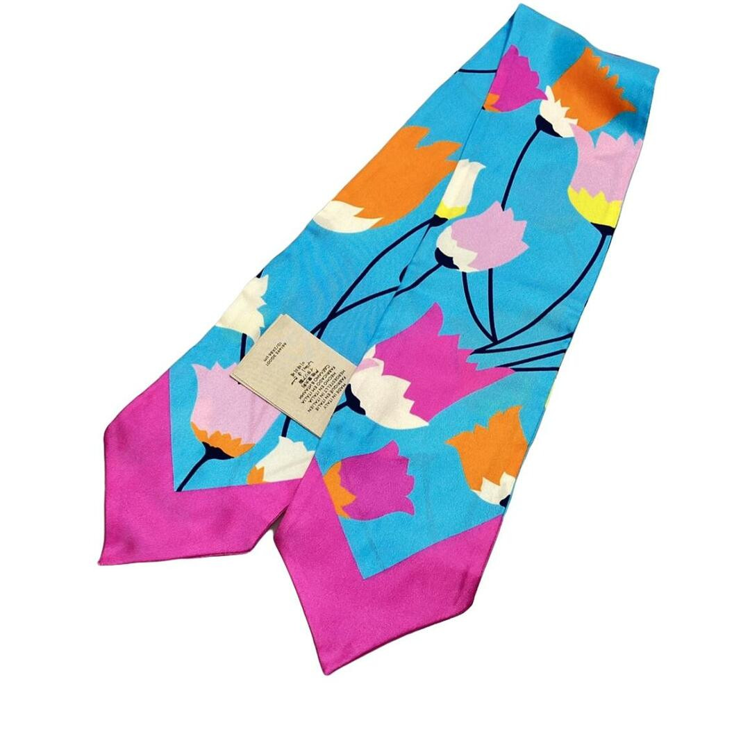 Gucci 100% silk tulip pattern 661495 3G001 women's neck bow Gucci 100% silk tulip pattern 661495 3G001 women's neck bow