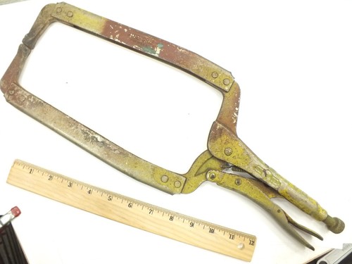 VISE GRIP TOOLS 18" LOCKING PLIERS C CLAMP LONG REACH USA - 18R VICE GRIPS