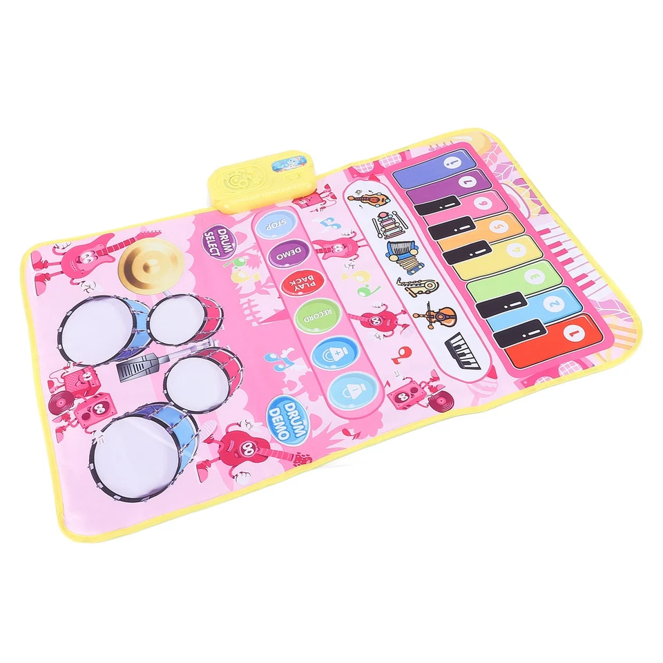 Piano Music Mat Floor Keyboard Dance Mat Playmat Carpet Supply(Pink) Spare - Image 3 of 4