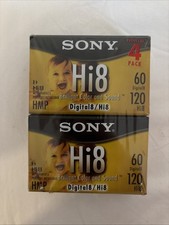 Sony Hi8 60 min Digital8 120 min Hi8 HMP Cassette Tape - 4 PACK - NEW