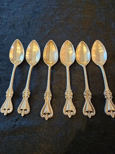 Six Towle Old Colonial Sterling Silver Teaspoons 160 G 5-5/8" Mono