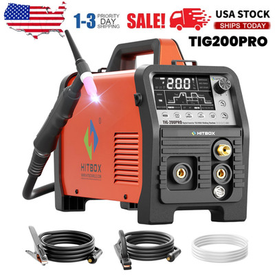 200A Compact Cold TIG Welder, 6 IN 1 Stick/Pulse/SPOT/HF/Clean TIG IGBT Machine