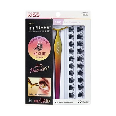 Self Adhesive Press On Eyelash Clusters Spiky 20 Pairs False Eyelashes Natural
