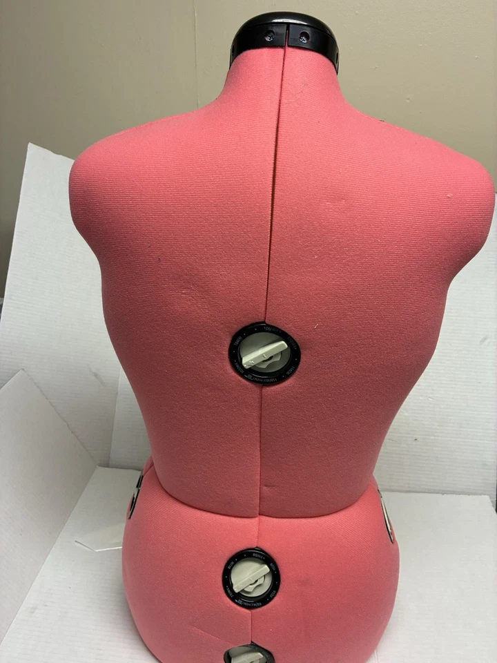 Female Fabric Dress Form 13 Dials Adjustable Mannequin with Stand Watermelon - Image 2 of 4