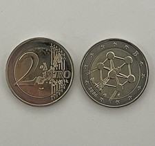 Fehlprägung: 2 Euro Gedenkmünze Belgien 2006, Atomium, Stempeldrehung ca. 45°