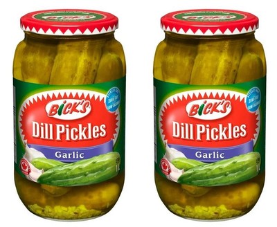 Bick's Garlic Whole Dill Pickles, 1L (2 Pack)