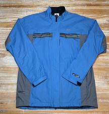 Vintage 90s Nike Jacket Full Zip Windbreaker Size Medium Blue