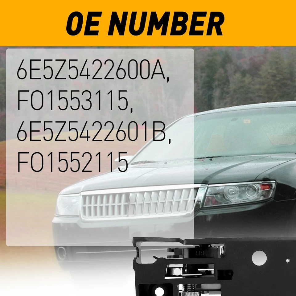 Manija de puerta interior trasera izquierda derecha para Lincoln MKZ Mercury Milan 2007-2012 Foto 3 de 4