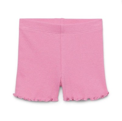 GARANIMALS Toddler Girls Size 4T Bike Shorts Lettuce Hem Pull-On   Pink