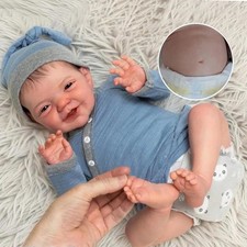 Zero Pam Reborn Baby Dolls Silicone Full Body Boy, 20 Inch 20 inches, Blue