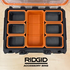 Accessory Bins for Ridgid Pro Gear 2.0 Small Case - Insert Nesting Cups