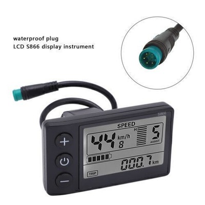 S866 LCD Display Meter Control Panel 24V 36V 48V Bedienfeld Anzeige für E-Bike