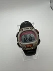 Vtg Timex Ironman Watch Women 33mm Indiglo Black Pink 10 LapNew Battery 2005