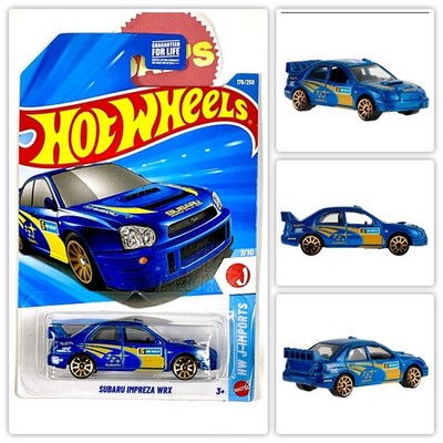Hot Wheels Subaru Impreza WRX Blue, 10 Spoke Gold Rims, JDM #176 J-Imports