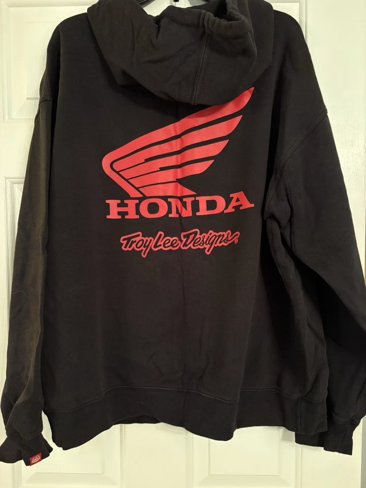 Troy Lee Designs Honda Wing full zip Sweatshirt Hoodie XL - Image 2 of 4